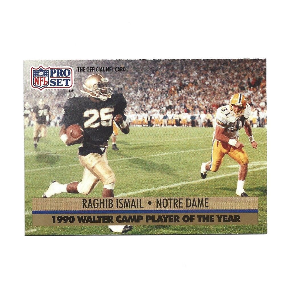 1991 NFL Pro Set Raghib Ismail Notre Dame Football Card